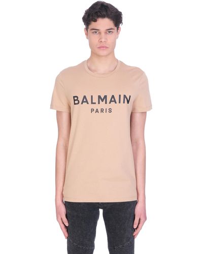 Balmain T-shirt In Powder Cotton - Multicolor