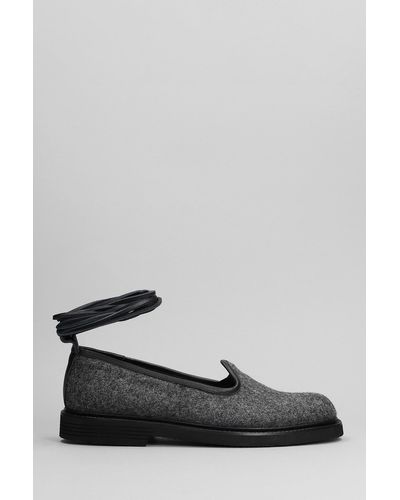 4SDESIGNS Loafers In Gray Wool