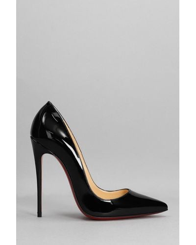 Christian Louboutin Black Patent Leder Décollette - Nero