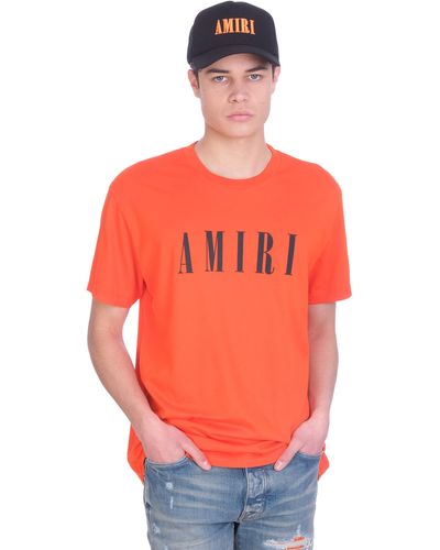 Amiri T-shirt In Orange Cotton