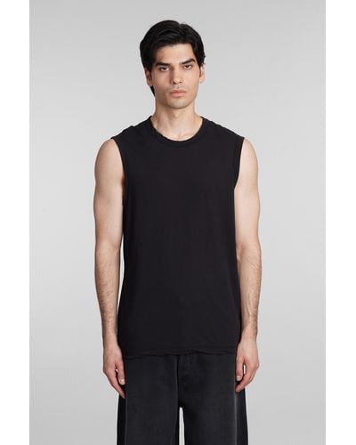 James Perse Tank Top In Black Cotton