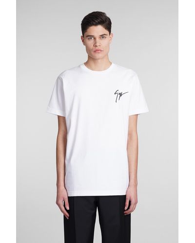 Giuseppe Zanotti T-Shirt Lr01 in Cotone Bianco