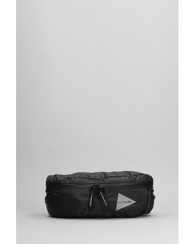 and wander Waist Bag In Black Nylon - Gray