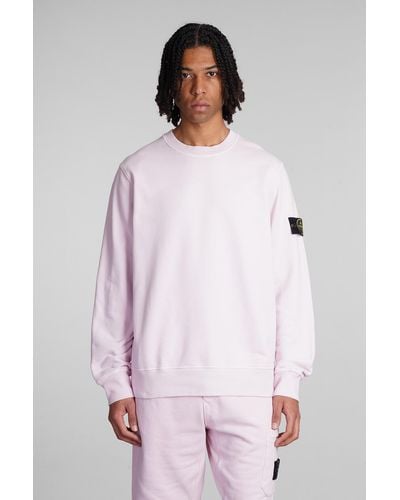 Stone Island Sweatshirt In Rose-pink Cotton - Multicolor