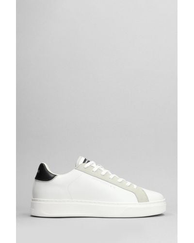 Crime London Blade Sneakers In White Suede And Leather