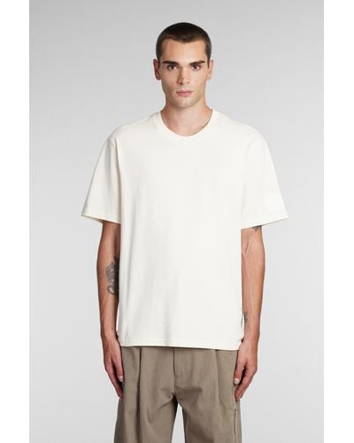 Ami Paris T-Shirt in Cotone Beige - Bianco