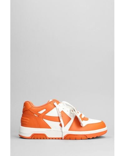 Off-White c/o Virgil Abloh Sneakers Out of office in Pelle Bianca - Arancione