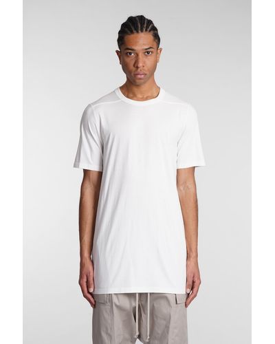 Rick Owens T-Shirt Level t in Cotone Bianco