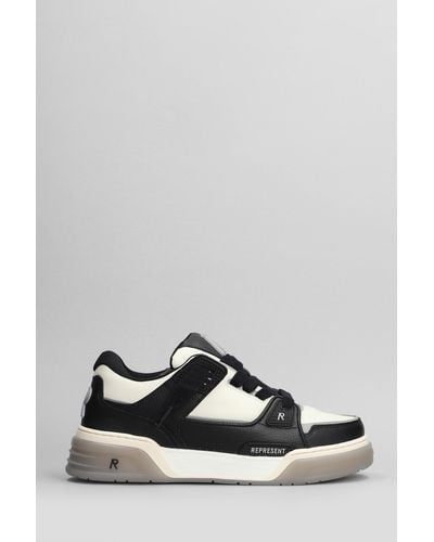 Represent Studio Sneaker Sneakers In Black Leather - Gray