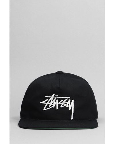Stussy Hats In Black Cotton