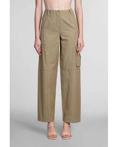 Cult Gaia Adrie Pants In Green Cotton - Natural