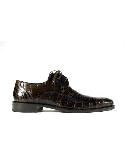 Belvedere Siena: Dark Burgundy Genuine Crocodile Oxfords