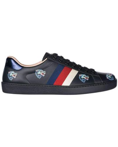 Gucci Men's Ace Wolf Designer Shoes