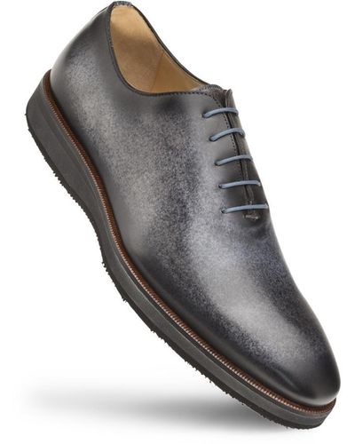 Mezlan S20034 Shoes Patina Leather Dress-casual Wholecut Oxfords (mz3409) - Gray