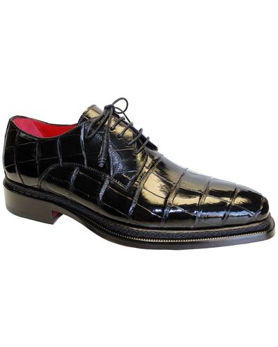 Fennix Gabriel Shoes Alligator Exotic Oxfords (fx1020) - Black