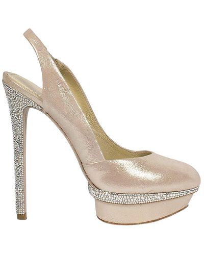 Brian Atwood High-heel Platform Sandals Crystalized (bacry2600) - Metallic