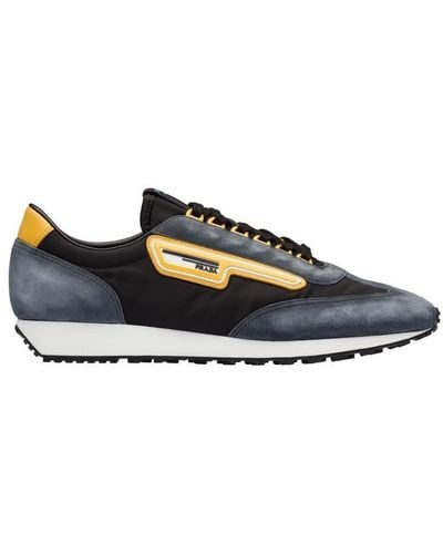 Prada 2eg276-3kuy Shoes Black & Yellow Cloudbust Technical Fabric / Suede Leather Casual Sneakers (prm1017)