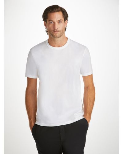 Derek Rose T-shirt Barny Pima Cotton - White