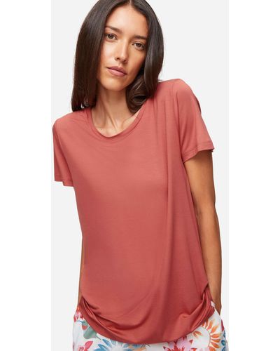 Derek Rose T-shirt Lara Micro Modal Stretch - Pink