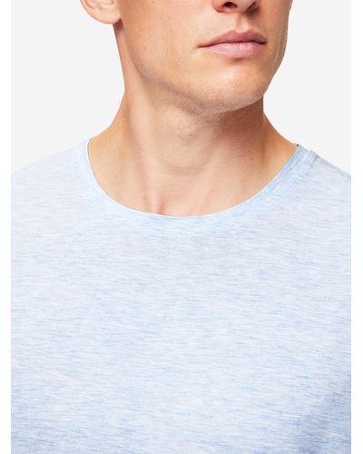 Derek Rose T-shirt Ethan Micro Modal Stretch Light Marl - White