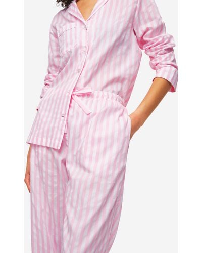 Derek Rose Pyjamas Capri 20 Cotton - Pink