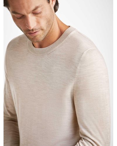 Derek Rose Sweater Orson Merino Wool Oat - Natural