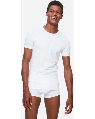 Derek Rose Underwear T-shirt Jack Pima Cotton Stretch - White