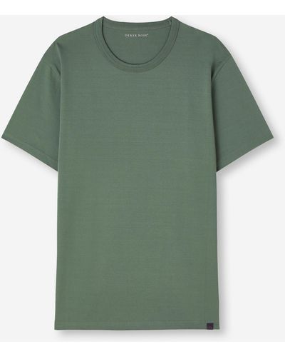 Derek Rose T-shirt Barny Pima Cotton - Green