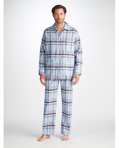 Blue Derek Rose Nightwear And Sleepwear For Men Lyst