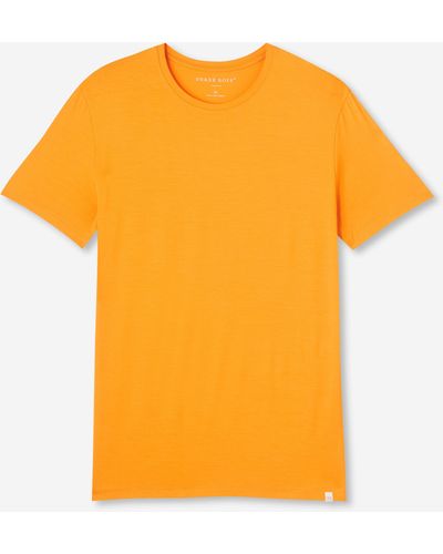 Derek Rose T-shirt Basel 12 Micro Modal Stretch - Orange