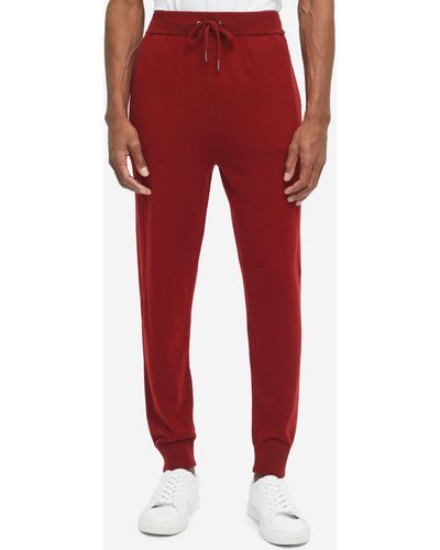 Derek Rose Track Trousers Finley Cashmere - Red