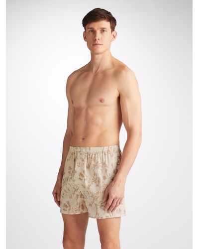 Derek Rose Classic Fit Boxers Ledbury 73 Cotton Batiste - White