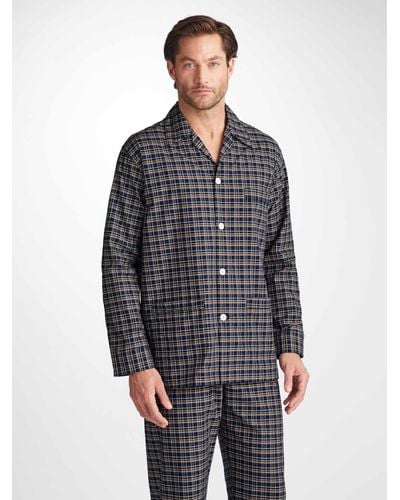 Derek Rose Classic Fit Pajamas Barker 37 Cotton - Gray