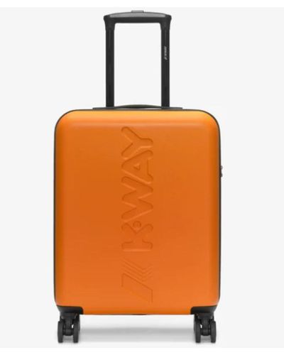 K-Way De Santis Trolley da viaggio rigido arancione K11416W-L22 - Il compagno perfetto per viaggiare in cabina