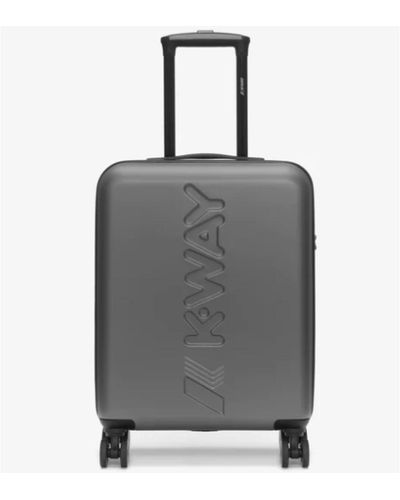 K-Way De Santis Trolley da viaggio rigido grigio metallico K11416W-L23 - Il compagno perfetto per viaggiare in cabina