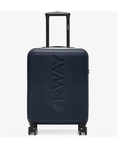 K-Way De Santis Trolley da viaggio rigido blu profondo K11416W-L19 - Il compagno perfetto per viaggiare in cabina