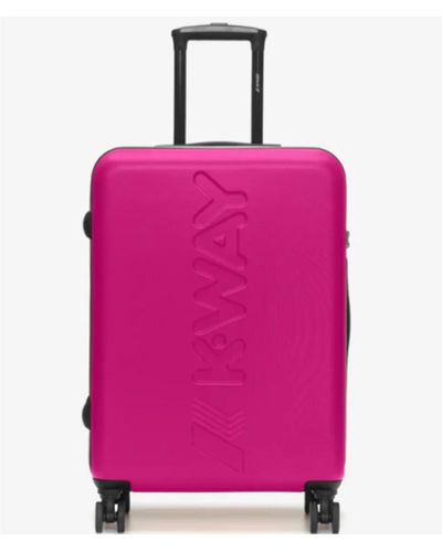 K-Way De Santis Trolley da viaggio rigido rosa K11417W-L17 - Il compagno perfetto per il tuo viaggio