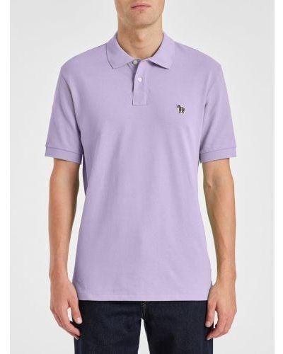 Paul Smith Lilac Regular Fit Zebra Polo Shirt - Purple