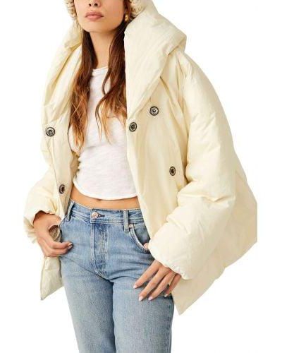 Free People Ivory Cosy Cloud Puffer Jacket - White