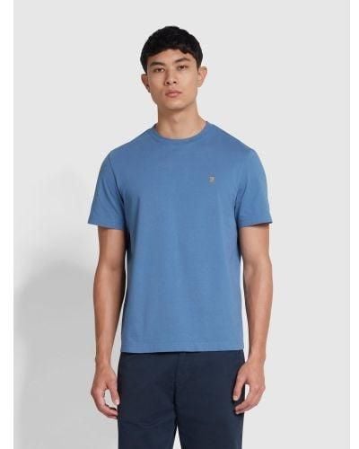 Farah Sheaf Regular Fit Danny T-Shirt - Blue