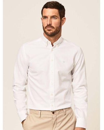 Hackett Washed Oxford Shirt - White