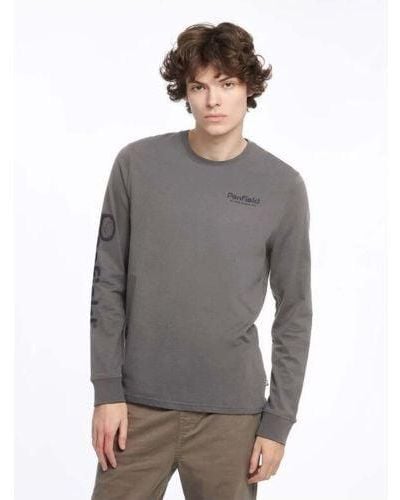Penfield Castlerock Graphic Long Sleeve T-Shirt - Grey