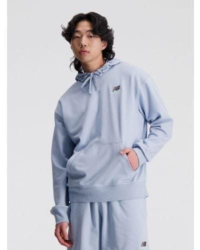 New Balance Light Arctic Uni-Ssentials French Terry Hoodie - Blue