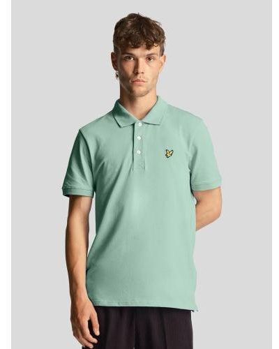 Lyle & Scott Shadow Plain Polo Shirt - Green