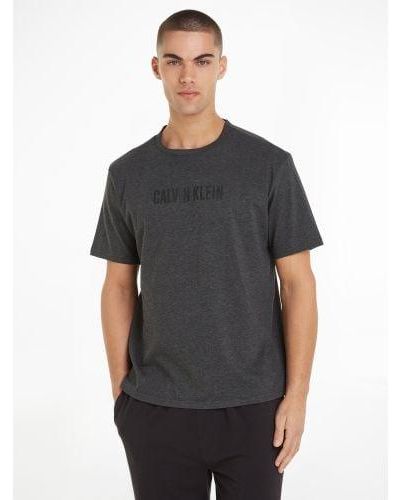 Calvin Klein Charocal Heather Intense Power Lounge T-Shirt - Black