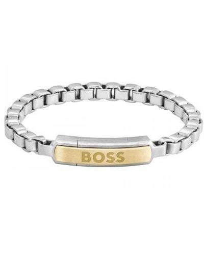 BOSS Two-Tone Devon Bracelet - Metallic