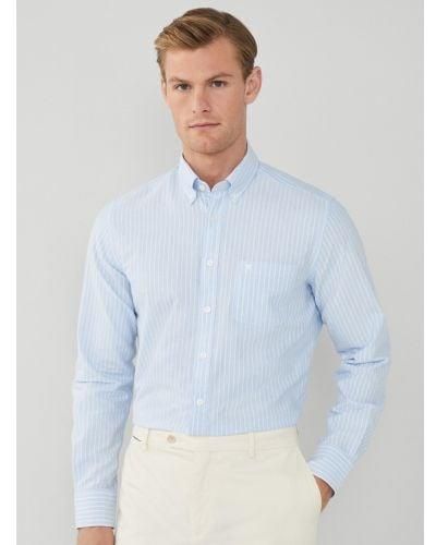 Hackett Sky Essential Oxford Stripe Shirt - Blue