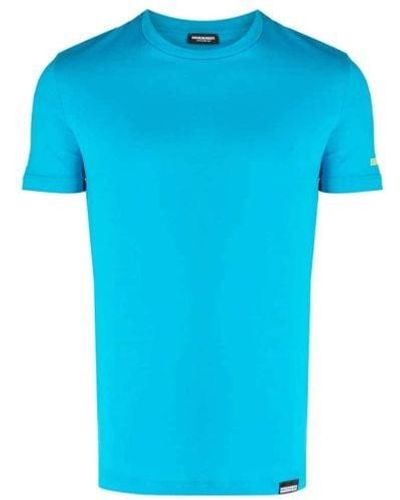 DSquared² Aqua Arm Print T-Shirt - Blue
