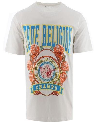 True Religion Optic Champs Puff Print T-Shirt - Blue