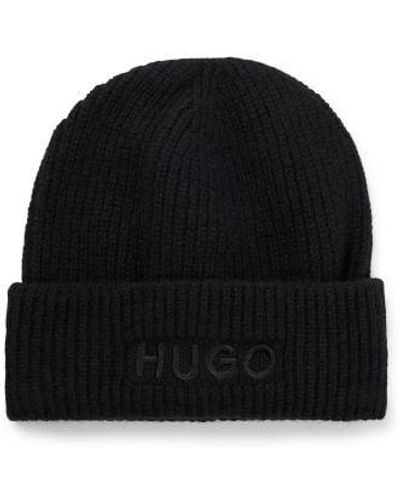 HUGO Social Beanie - Black